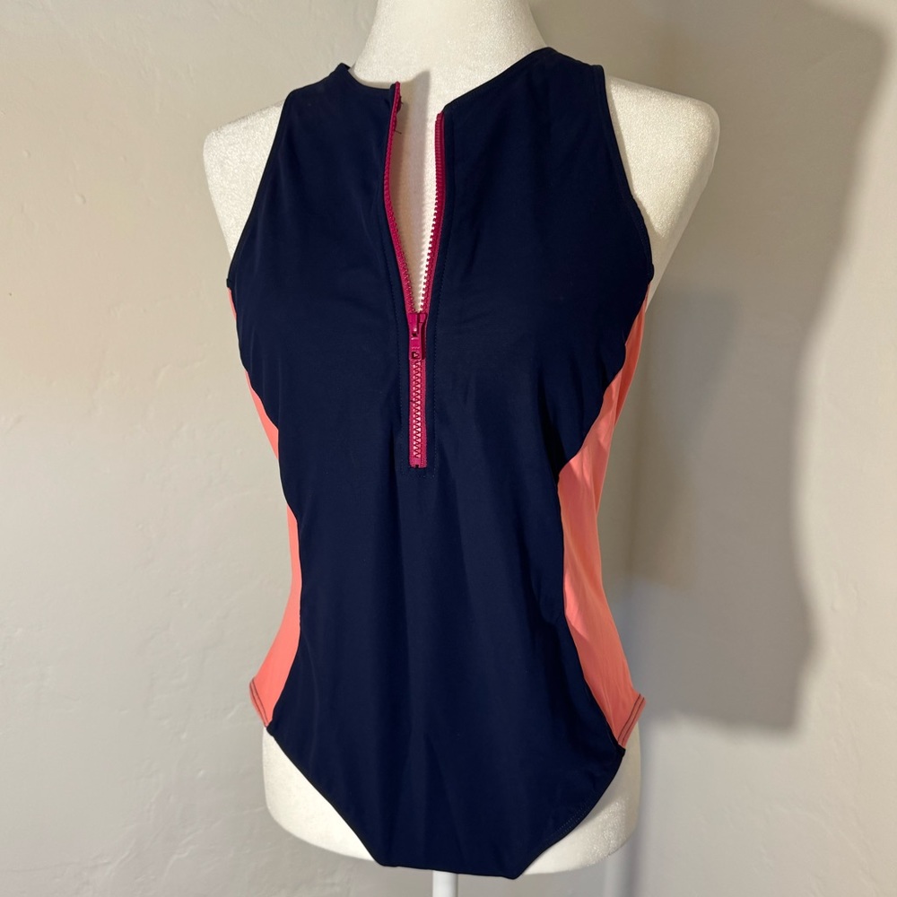 FLAGPOLE NWOT Navy & Pink One Piece Swimsuit